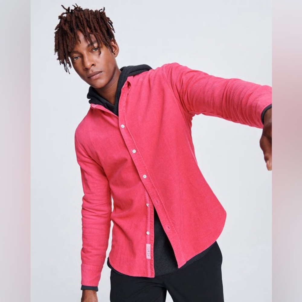 Men’s Rag & Bone Pink Corduroy Botton Down